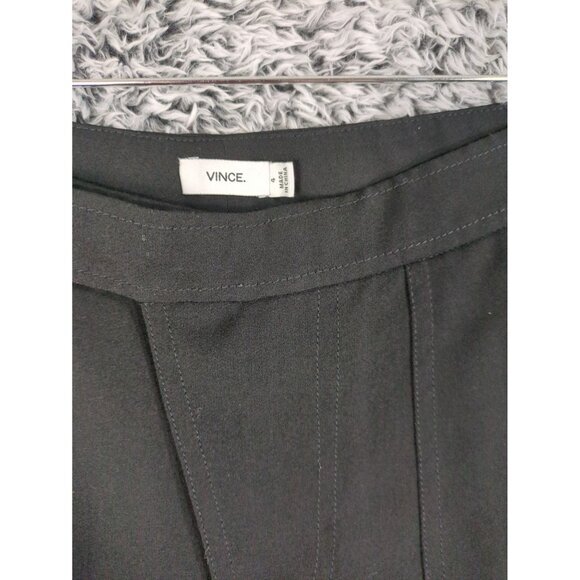 VINCE REVOLVE Patchwork Cargo Pants Womens SZ 4 Black Zip Pockets Neutral Office - Picture 5 of 11